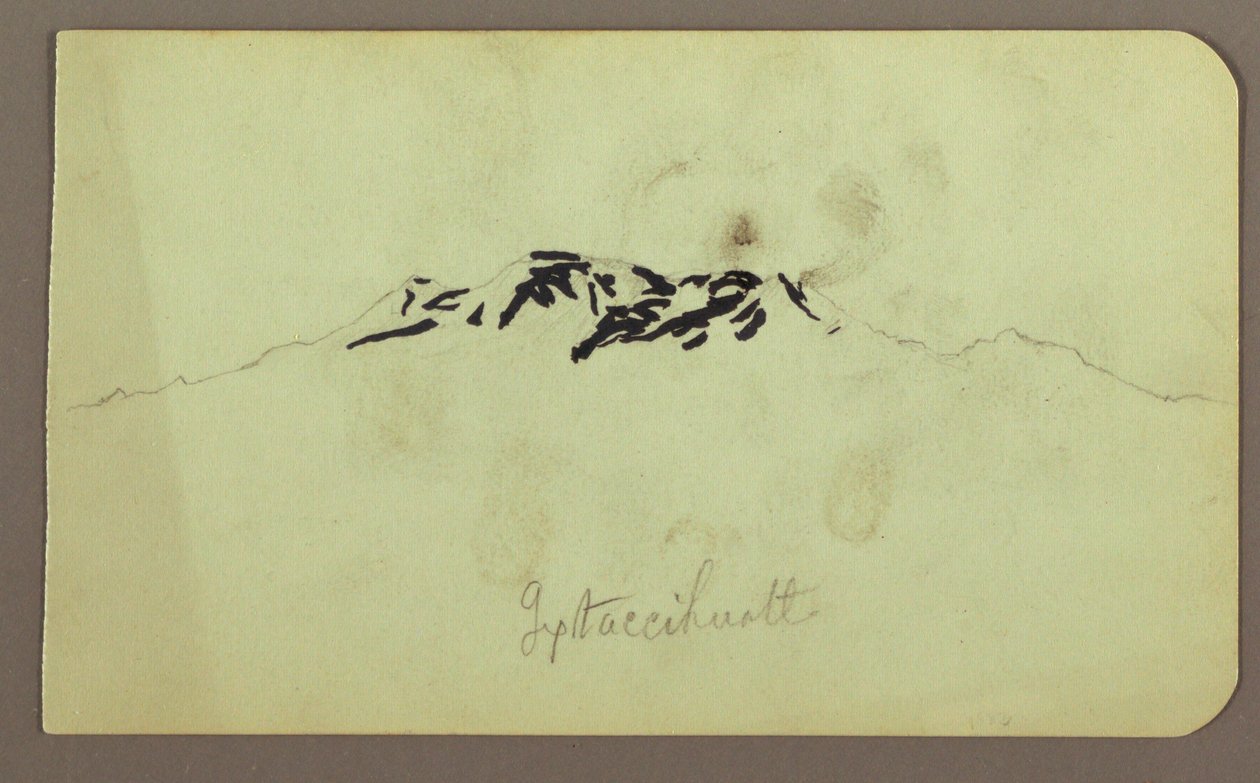 Itaccihuatl-Gipfel; Rückseite: Backofen, 1883 von Frederic Edwin Church