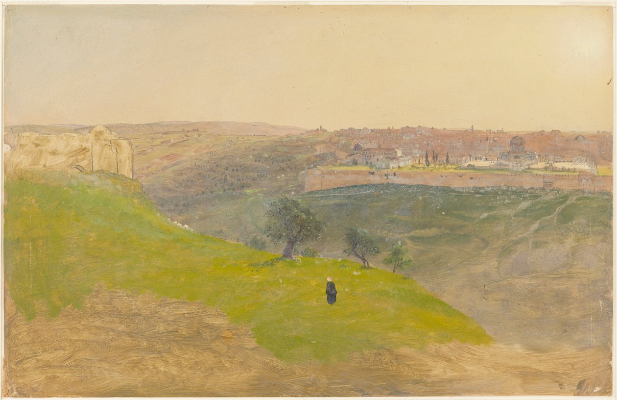 Jerusalem vom Ölberg, März 1868 von Frederic Edwin Church