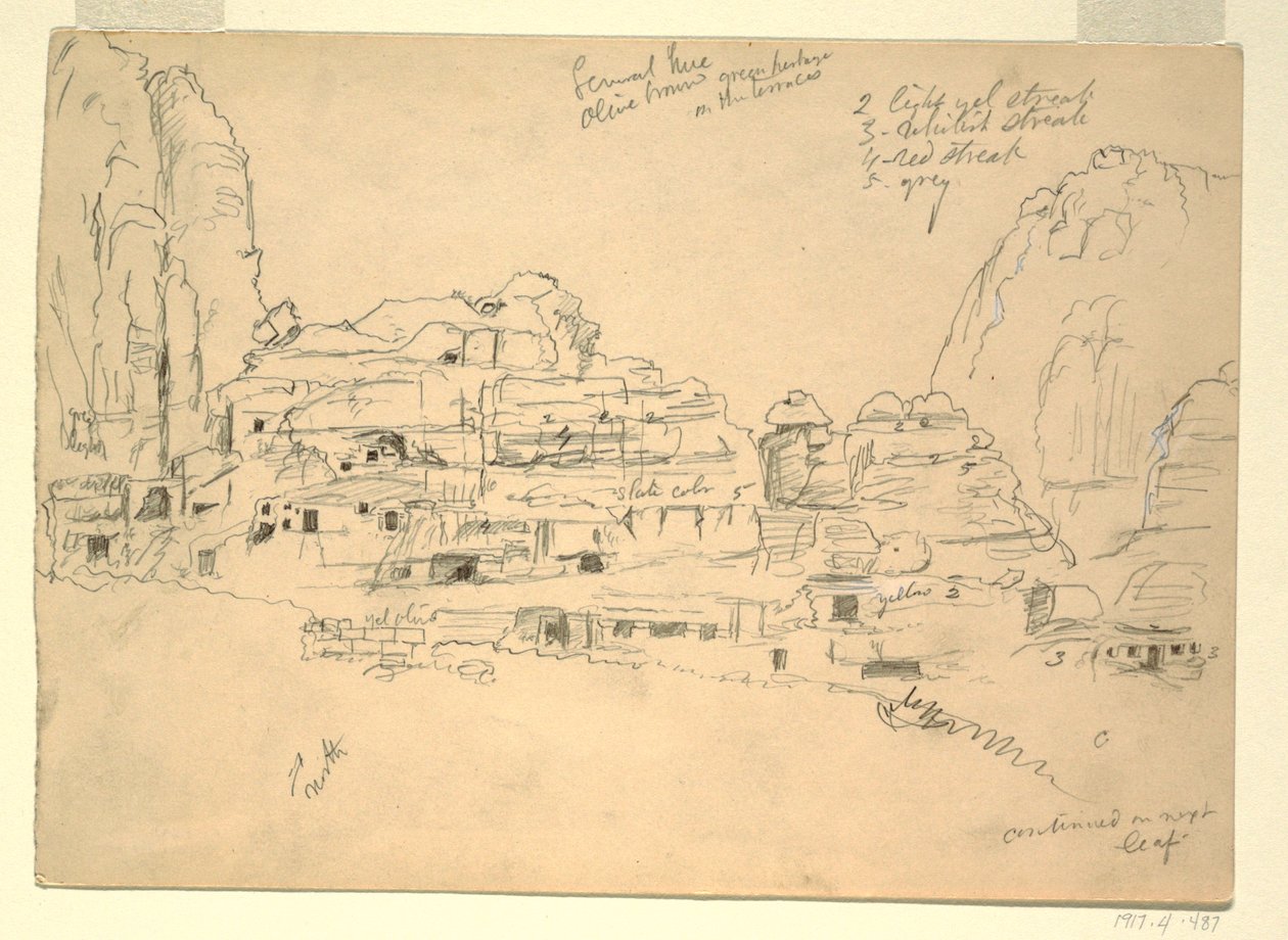 Khirbet-en-Nasara, Petra, Jordanien, 26. Februar 1868 von Frederic Edwin Church