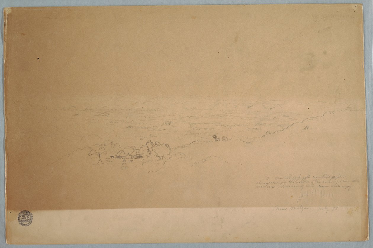 Landschaft nahe Melgar, Kolumbien, Juli 1853 von Frederic Edwin Church