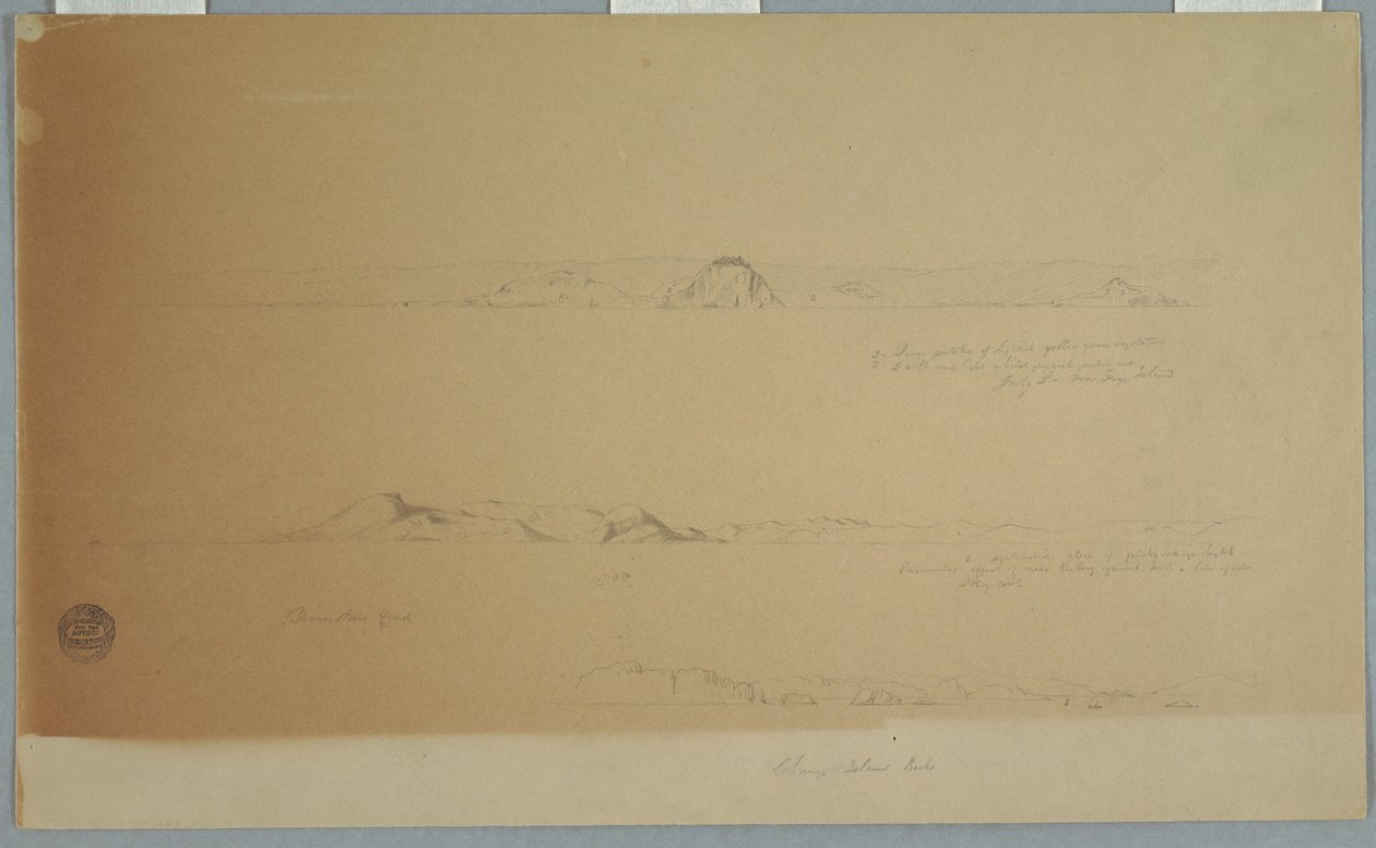 Landschaft nahe Fogo Island, Brimstone, Head, Change Island Rocks, 2. Juli 1869 von Frederic Edwin Church
