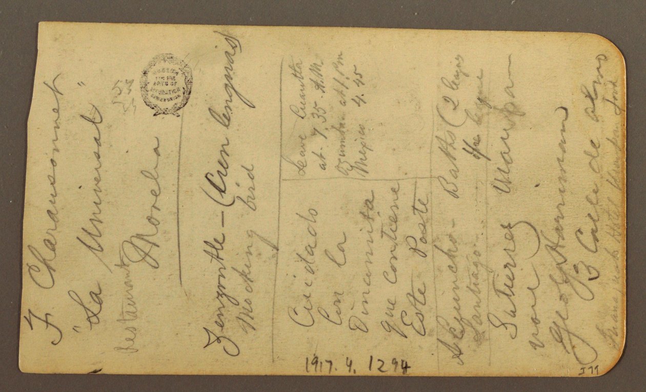 Zeichnung, Berglandschaft; Verso: Inschriften, 1885 von Frederic Edwin Church