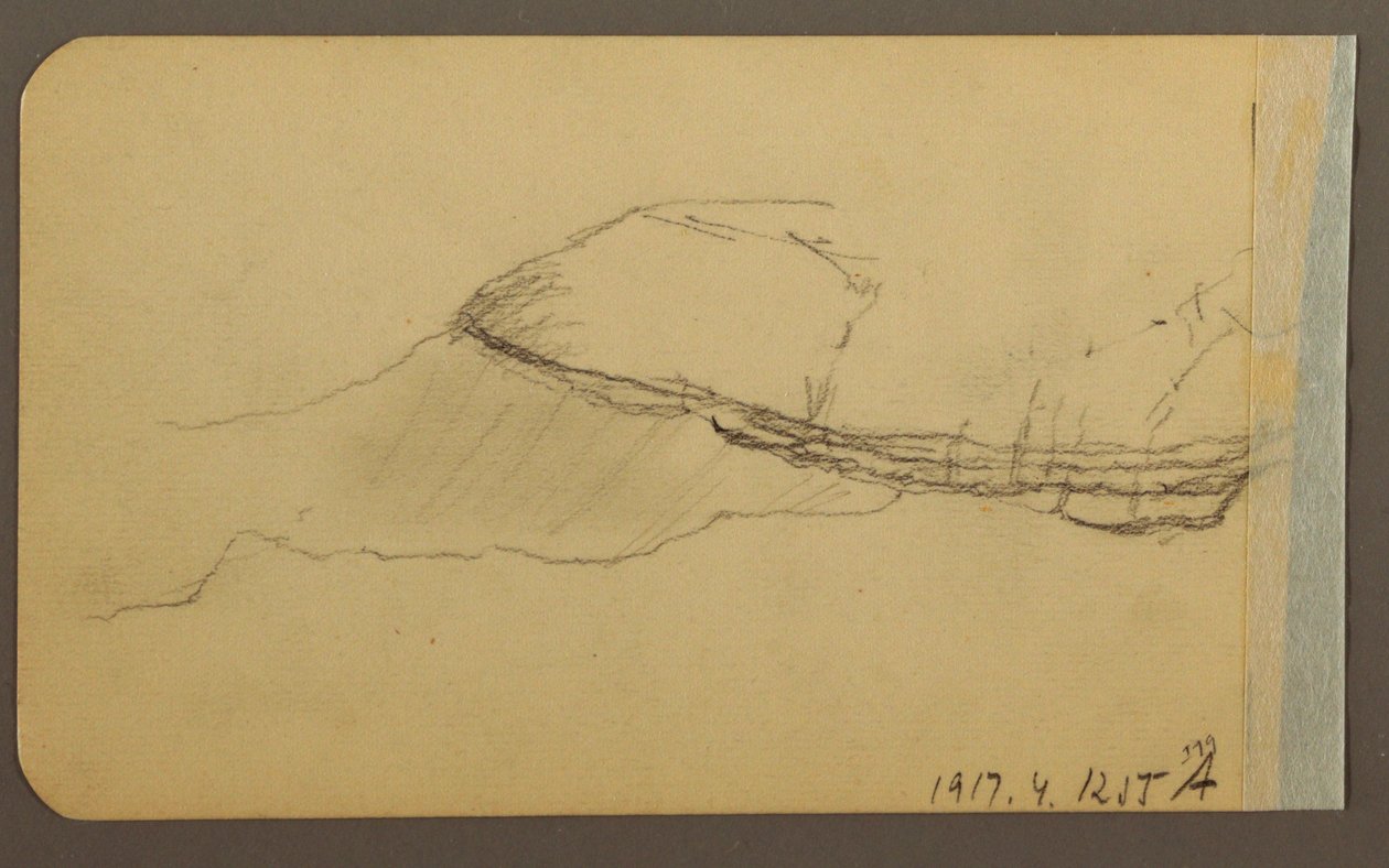 Zeichnung, Bergseite, Turm; Rückseite: Bergseite, 1889 von Frederic Edwin Church