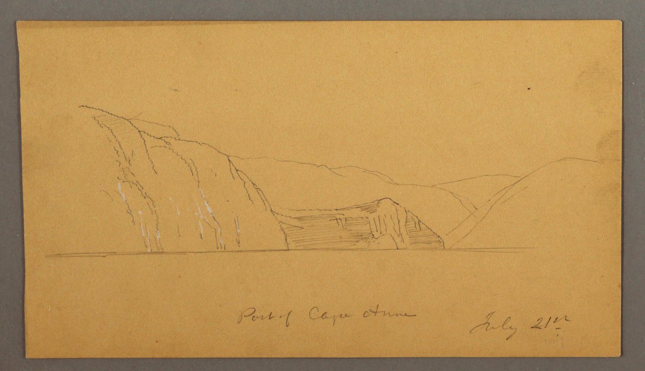 Zeichnung, Bergige Bucht, 21. Juli 1859 von Frederic Edwin Church