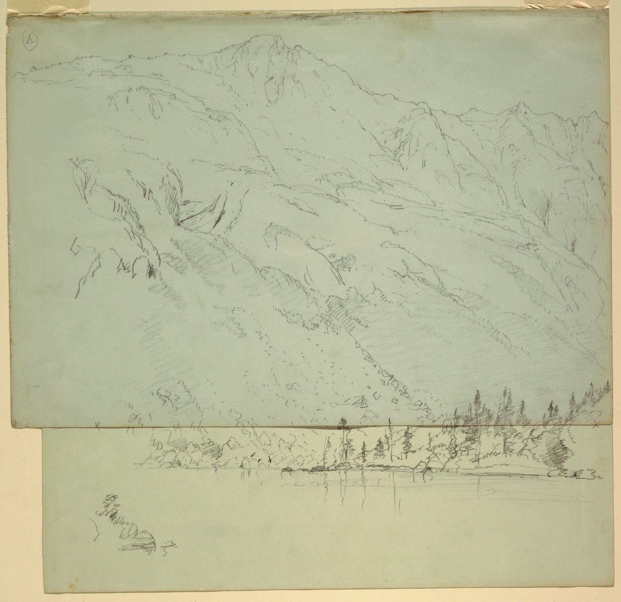 Zeichnung, Mt. Katahdin, Maine, 1870–78 von Frederic Edwin Church