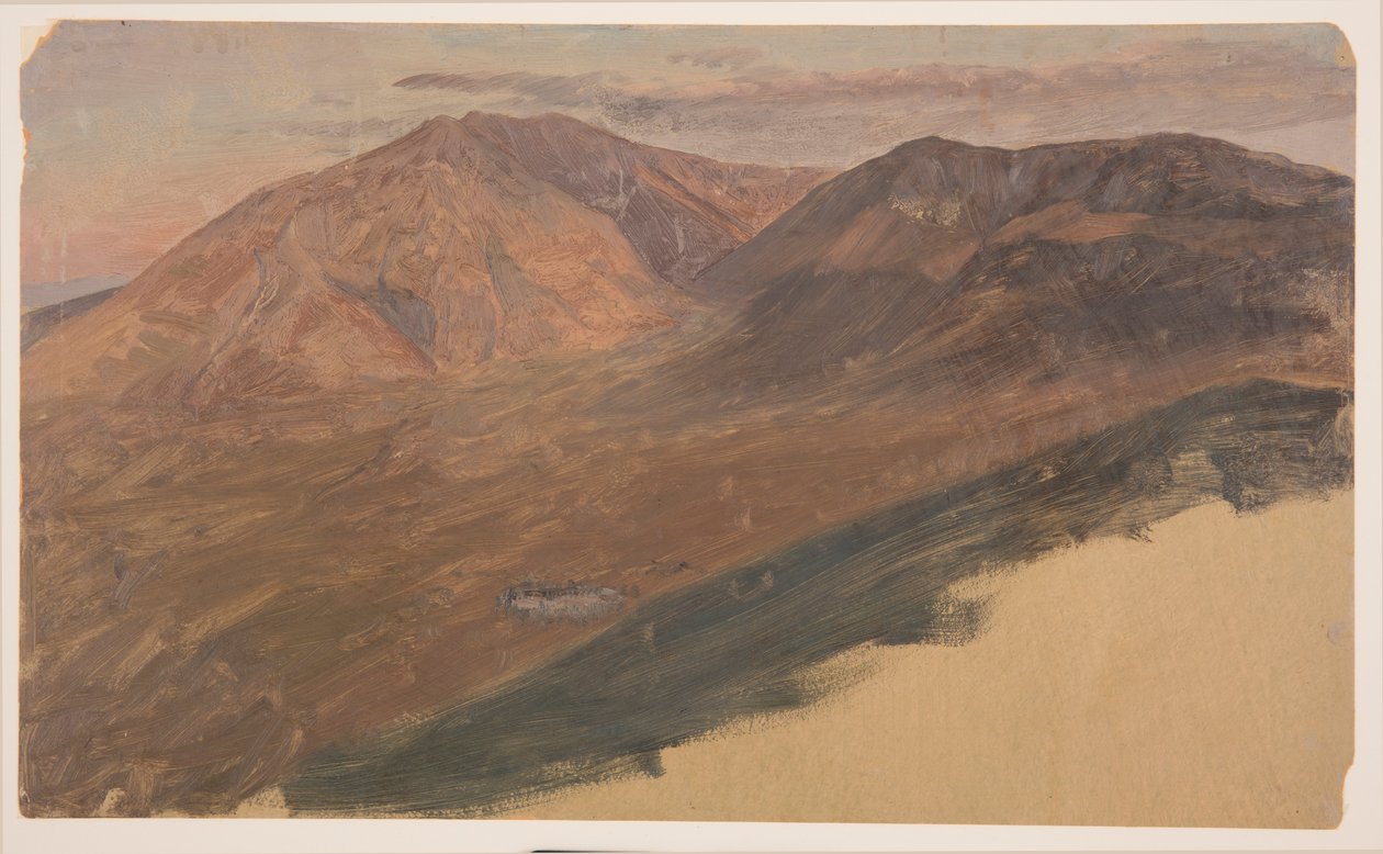 Zeichnung, Berge Katahdin und Turner aus der Ferne, 1860–78 von Frederic Edwin Church