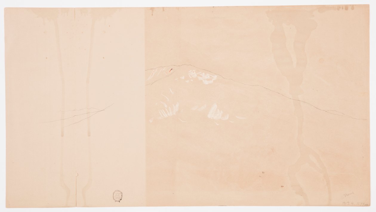 Zeichnung, Mt. Katahdin von Südosten; Verso: Mt. Katadhin, 1876–78 von Frederic Edwin Church