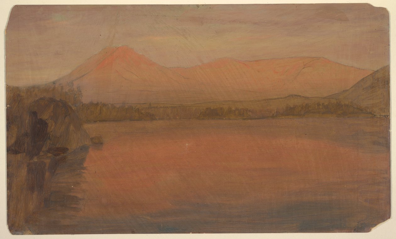 Zeichnung, Mts. Katahdin und Turner vom Lake Katahdin, 1860–78 von Frederic Edwin Church