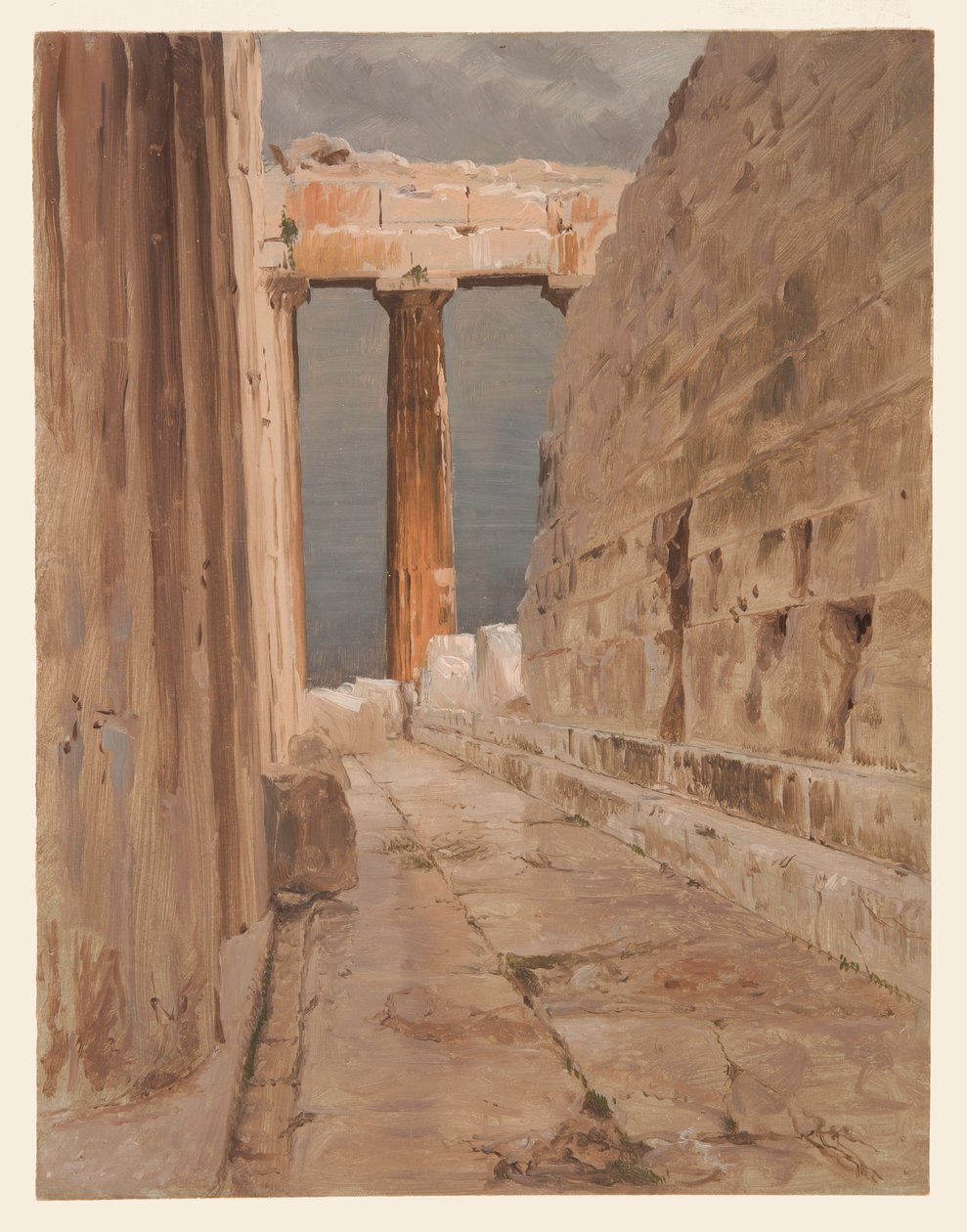 Zeichnung, Nordperistyl des Parthenon, Athen, 1869 von Frederic Edwin Church