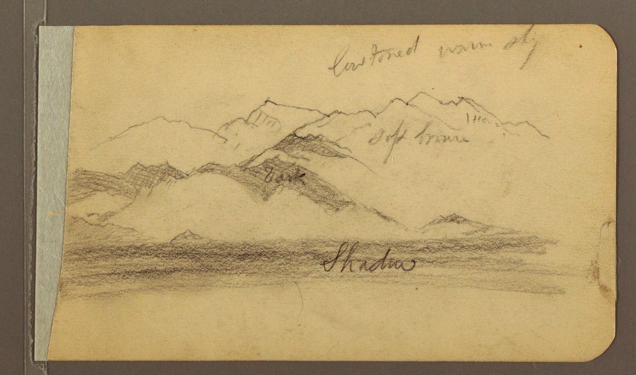 Gipfel des Orizaba, Figur; Verso: Ebene und Bergketten, 1889 von Frederic Edwin Church