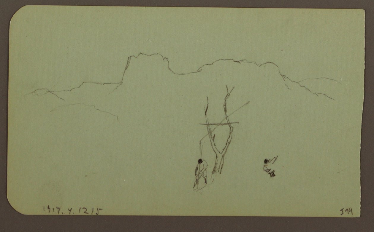 Felswand, Pilaster; Verso: Berglandschaft, Figuren, 1883 von Frederic Edwin Church