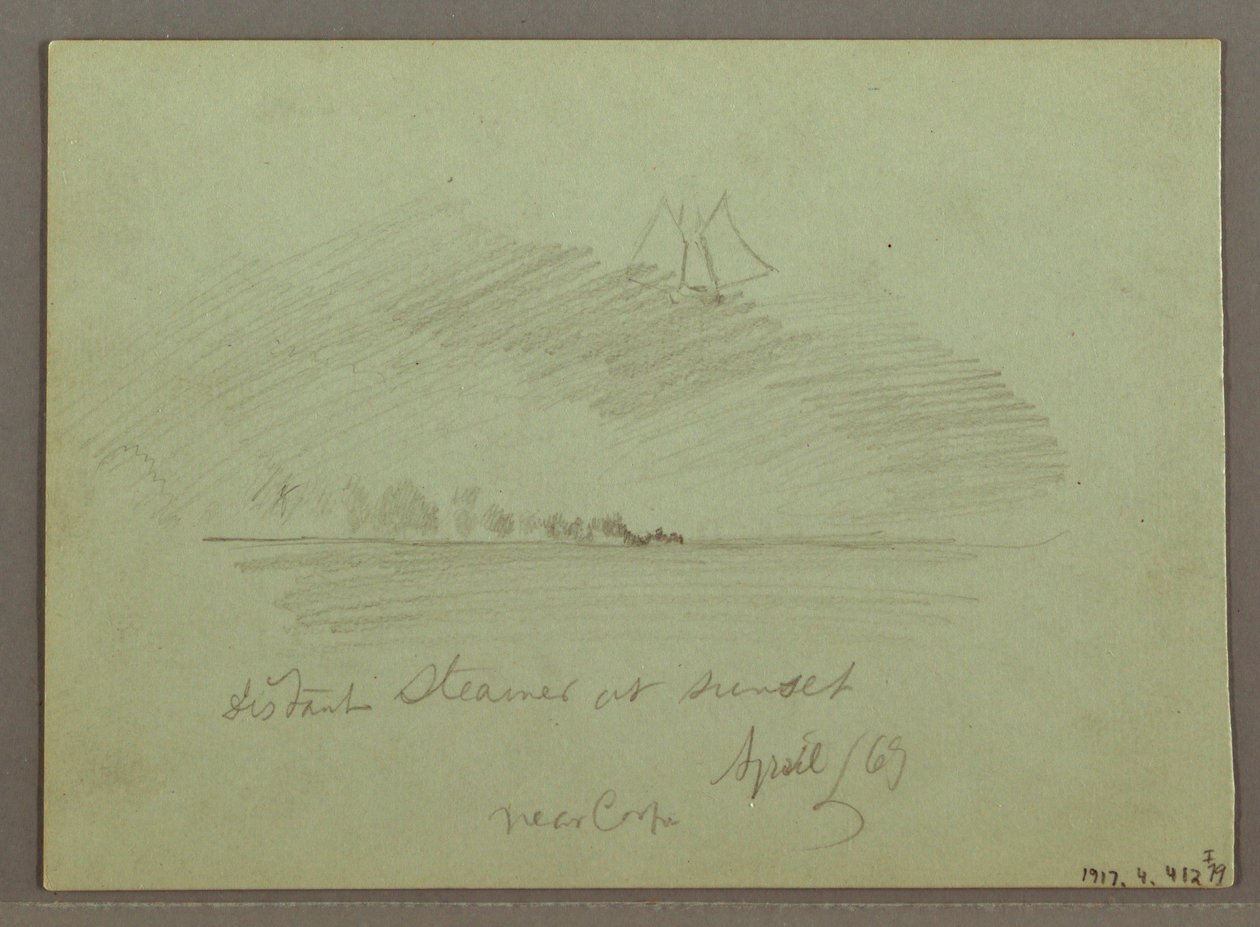Felsen vor Küstenlinie, Felsklippen an der Küste, April 1869 von Frederic Edwin Church