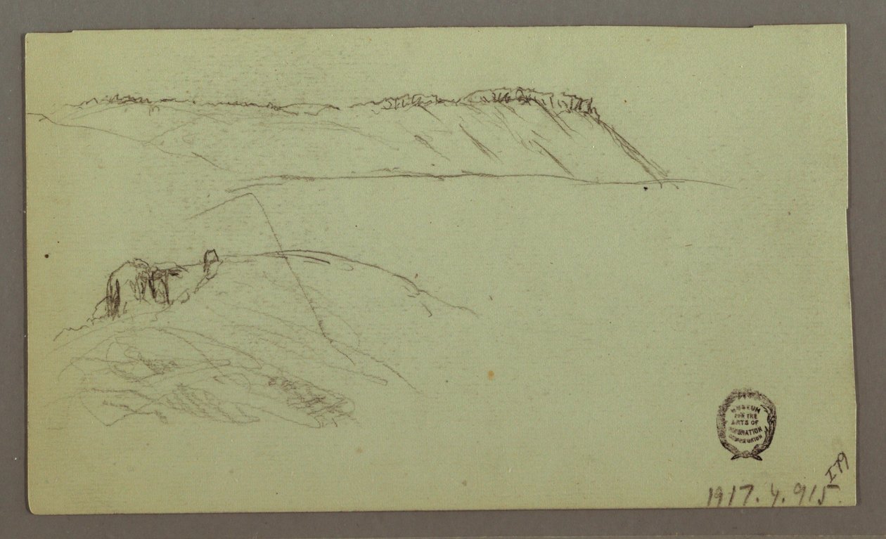 Ruinen umgeben von Mauern, Zelte, zwei Figurenstudien, 28. April 1868 von Frederic Edwin Church