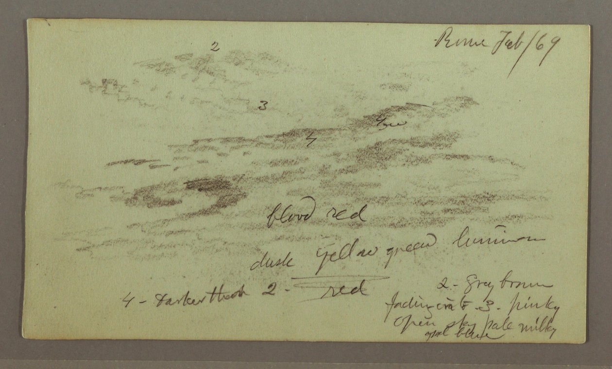 Himmelsstudie, 1. Februar 1869 von Frederic Edwin Church