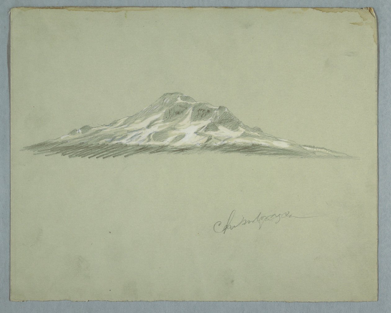 Schneebedeckter Gipfel des Chimborazo, Ecuador, Juli 1857 von Frederic Edwin Church
