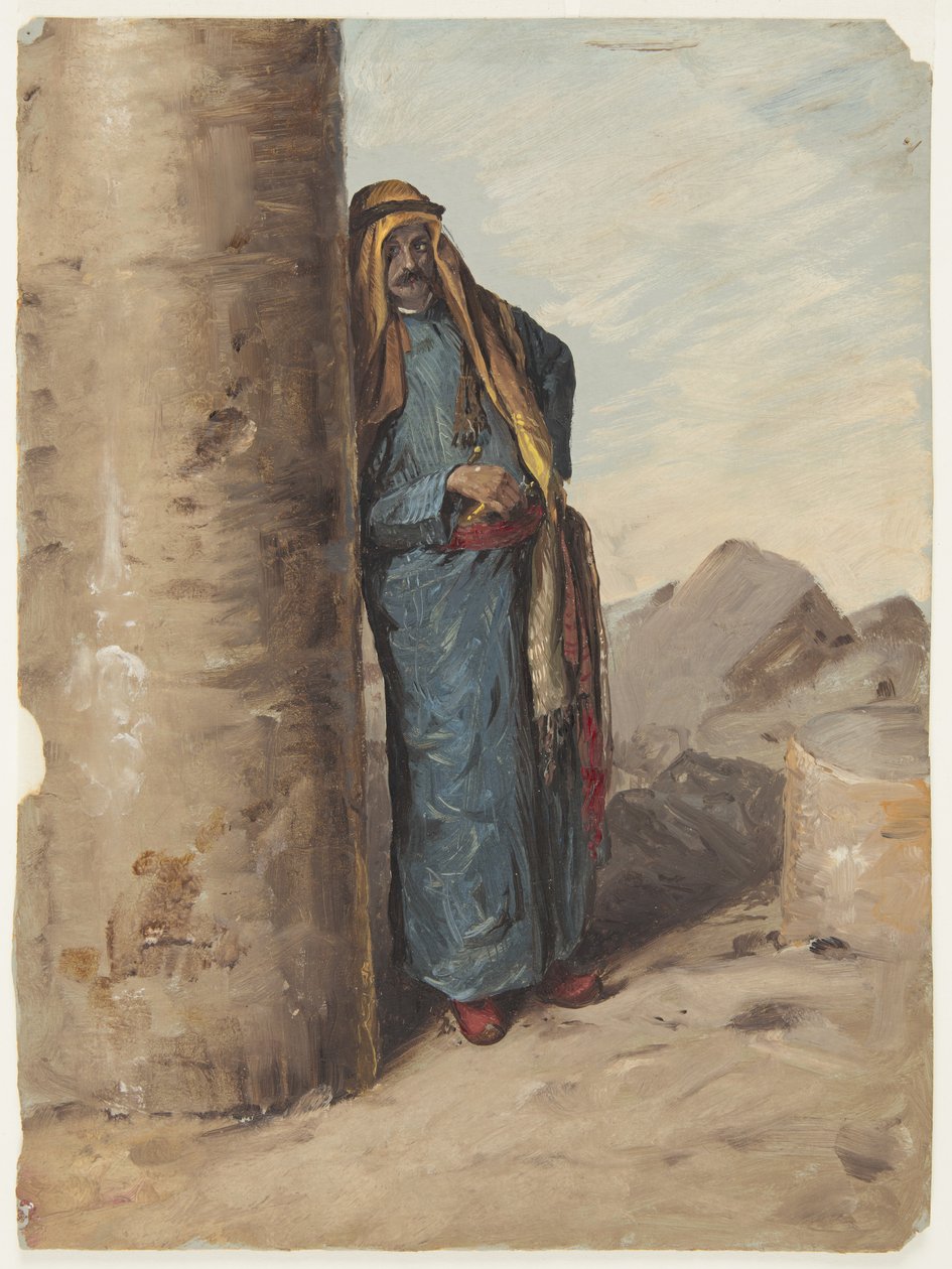 Zeichnung, Stehender Beduine, 1868 von Frederic Edwin Church