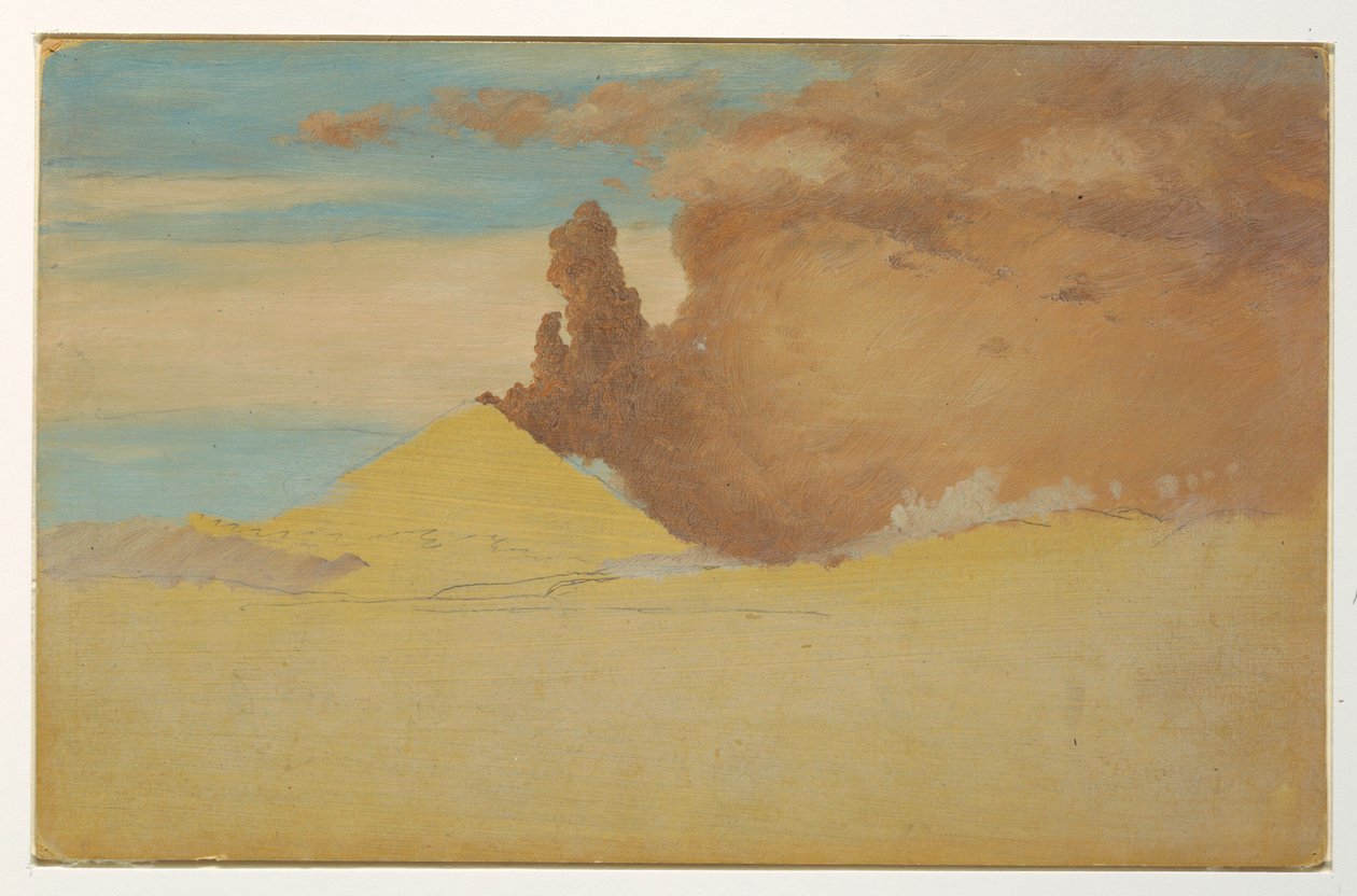 Studie von Cotopaxi, ausbrechend, Ecuador, 1853 von Frederic Edwin Church