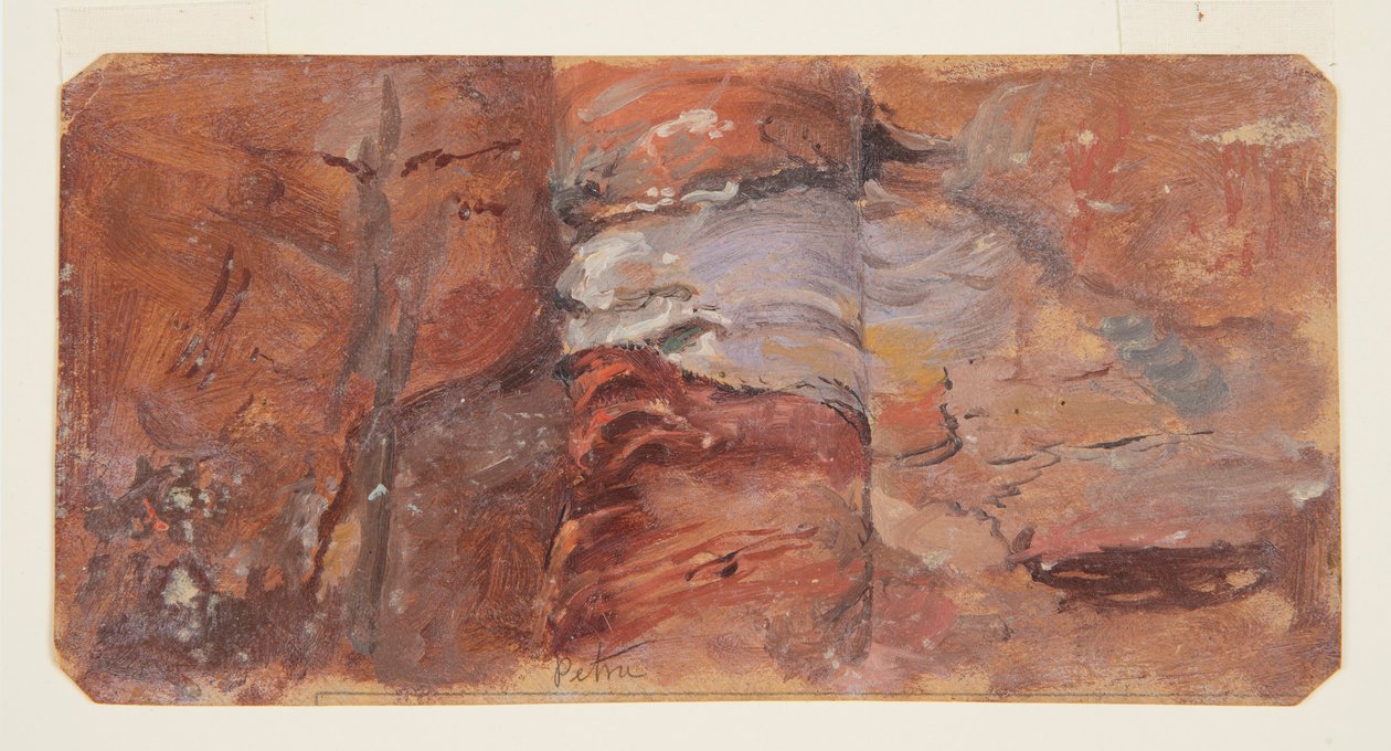 Studie von Felsen, Petra, Februar 1868 von Frederic Edwin Church
