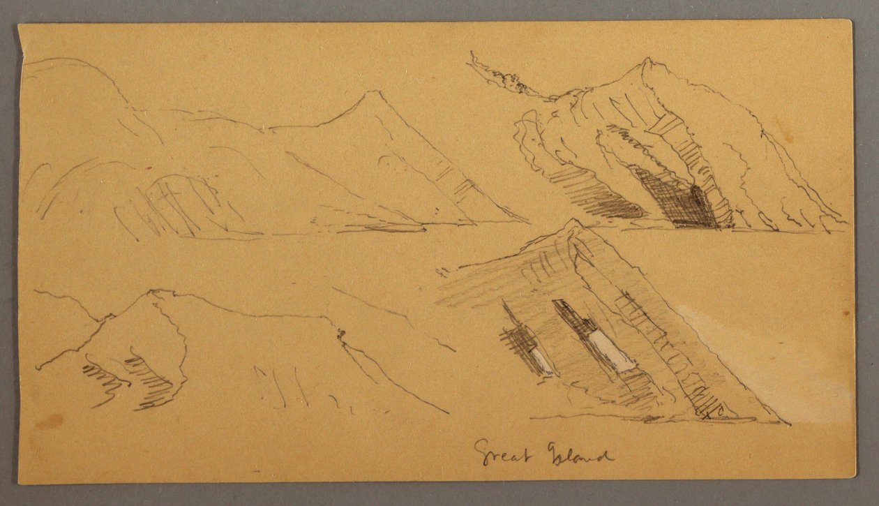 Studie von Felsklippen, möglicherweise 1859 von Frederic Edwin Church