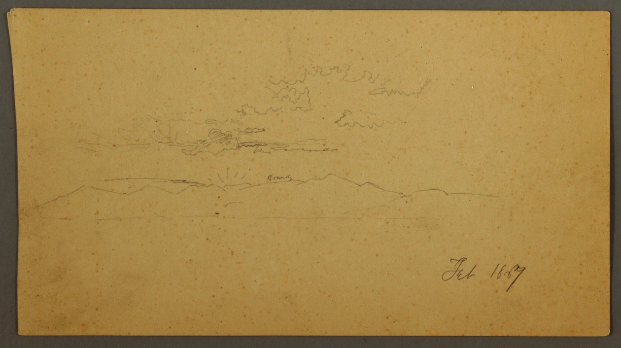 Sonnenuntergang hinter Hügeln von Frederic Edwin Church
