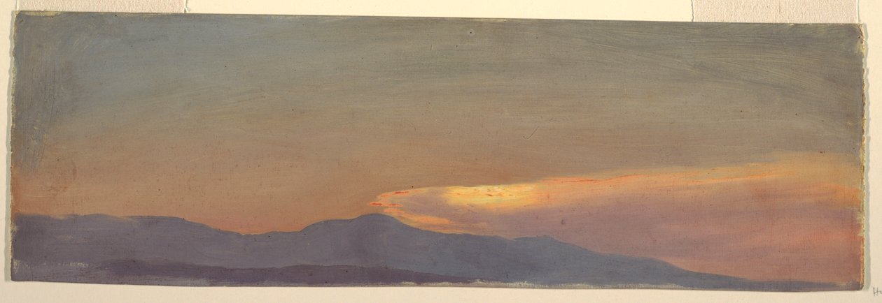 Studie von Sonnenuntergangswolken von Frederic Edwin Church