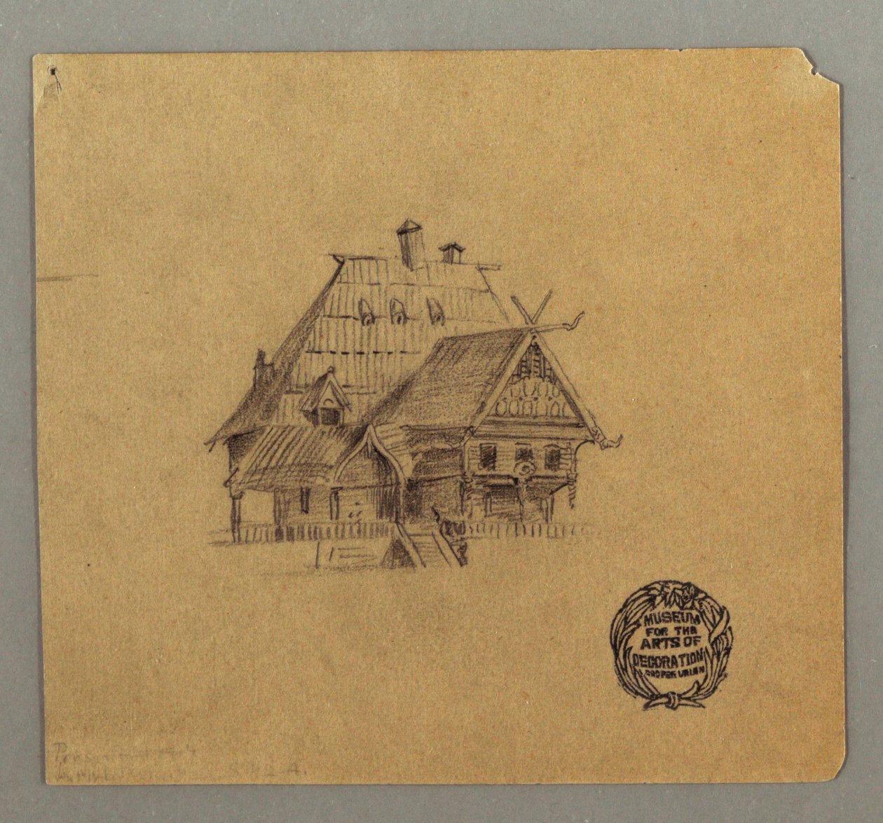 Zeichnung, Schweizer Stil Haus, möglicherweise 1868 von Frederic Edwin Church