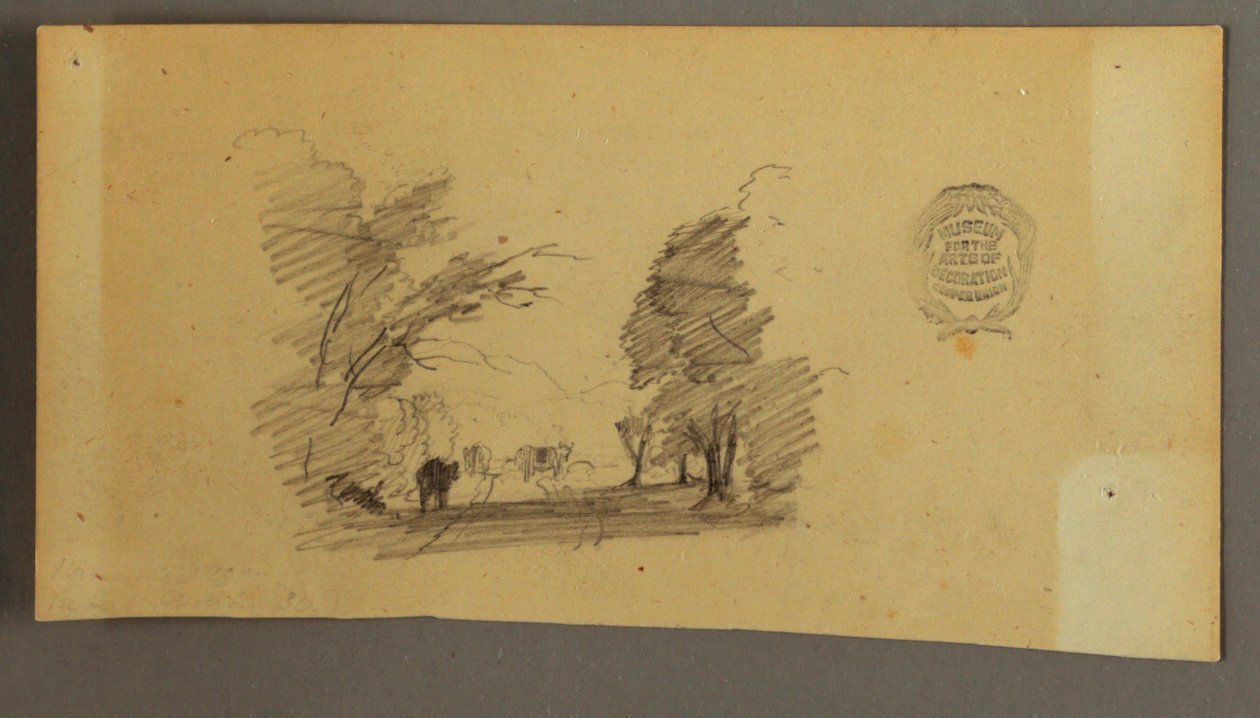 Drei Kühe auf einer Straße im Wald, ca. 1845 von Frederic Edwin Church