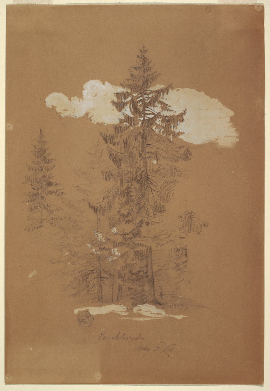 Bäume, Berchtesgaden, Bayern, 3. Juli 1868 von Frederic Edwin Church