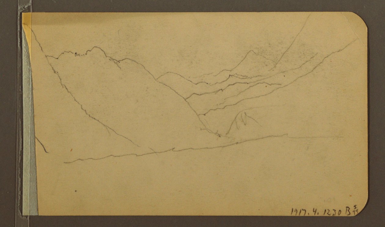 Tal; Verso: Berggipfel, 1889 von Frederic Edwin Church