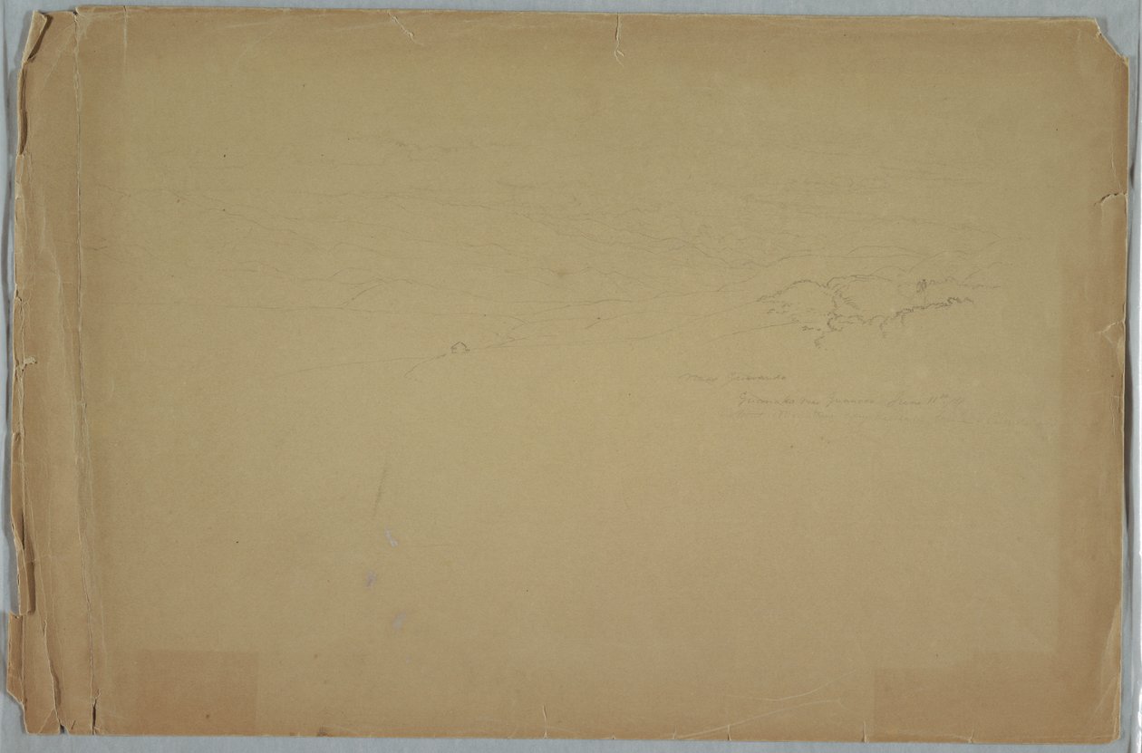 Tal zwischen Bergen, Guanoco, nahe Guaranda, Ecuador, 11. Juni 1857 von Frederic Edwin Church