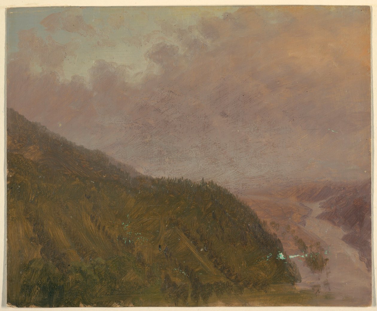 Tal von einem hohen Hügel (Europa), 1860–70 von Frederic Edwin Church