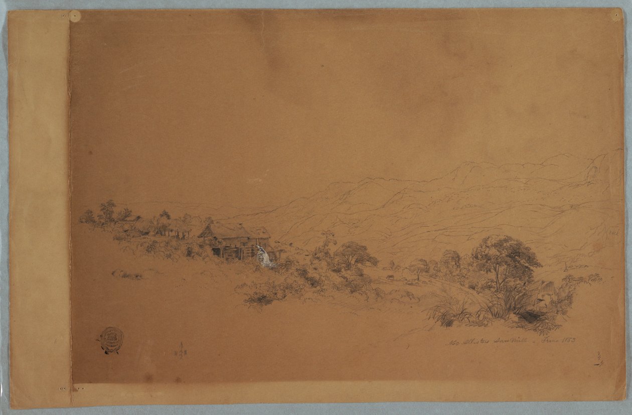 Tal mit McAllisters Sägemühle, Kolumbien, Juni 1853 von Frederic Edwin Church
