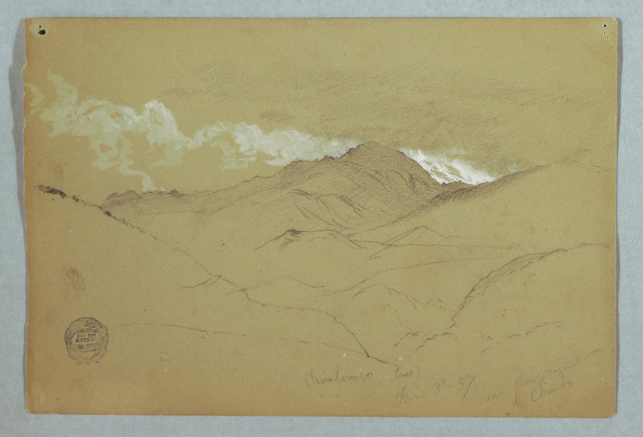 Blick von Osten auf den Mount Chimborazo, Ecuador, 3. Juni 1857 von Frederic Edwin Church