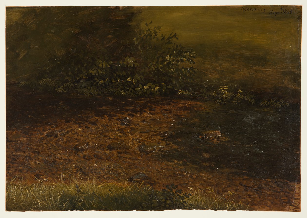 Zeichnung, Waldstrom in den Catskills, September 1848 von Frederic Edwin Church