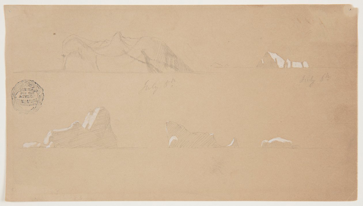 Schwimmende Eisberge von Frederic Edwin Church