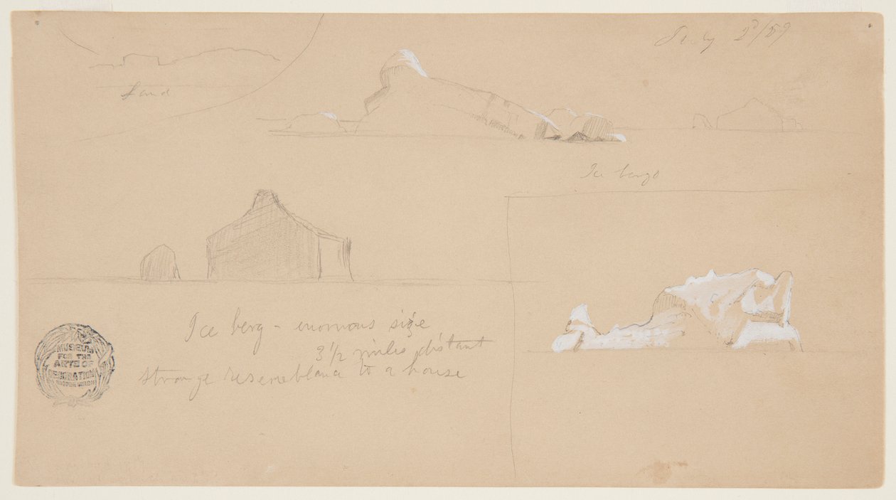 Eisberg mit seltsamer Ähnlichkeit zu einem Haus von Frederic Edwin Church