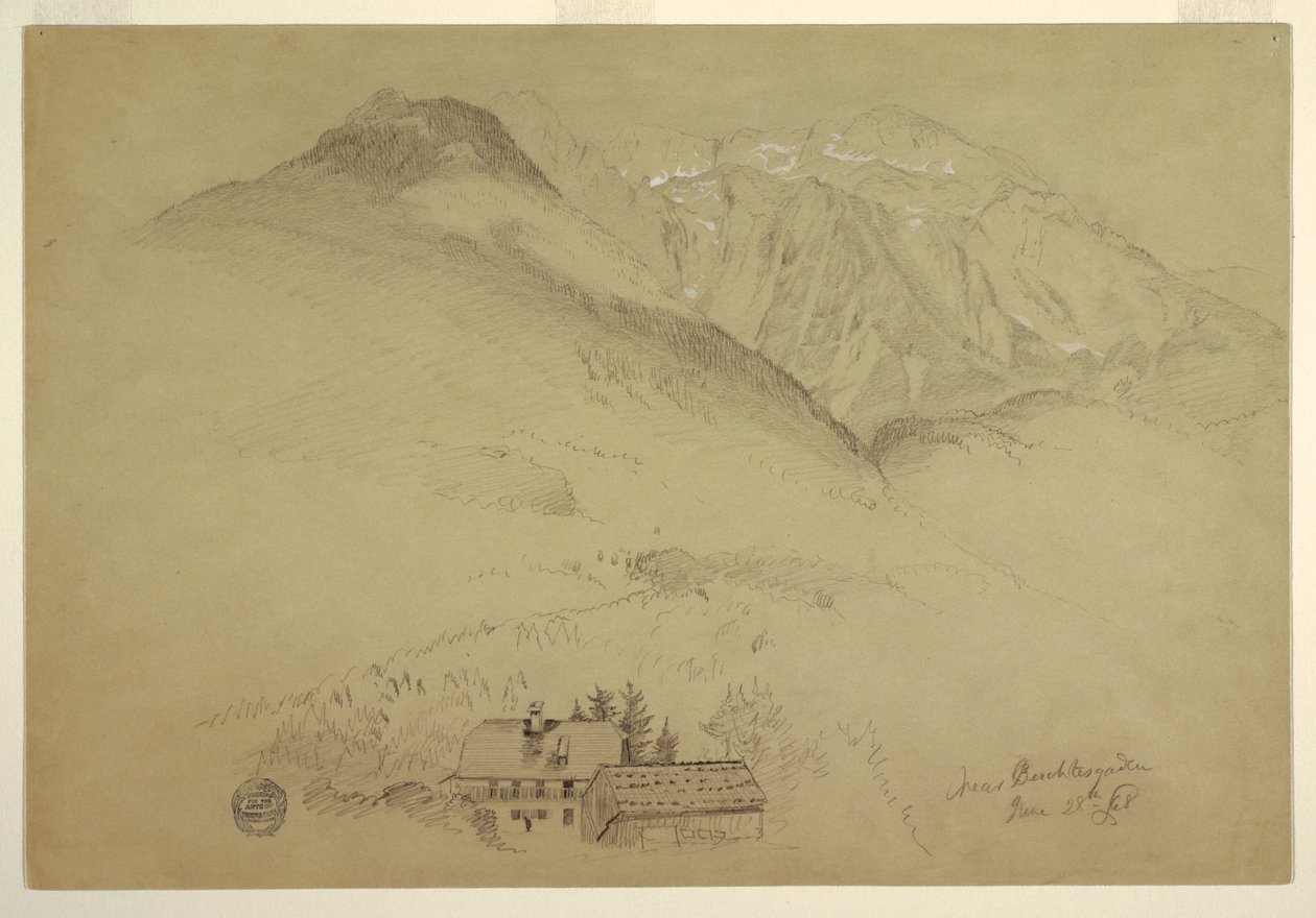 Berge Goell und Brett nahe Berchtesgaden, Bayern von Frederic Edwin Church