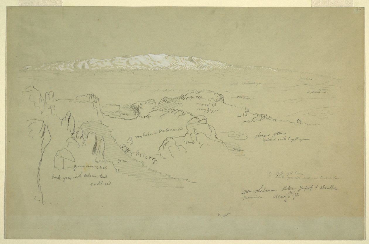 Berg Libanon zwischen Yafoof und Baalbek von Frederic Edwin Church
