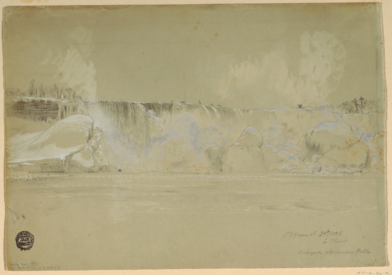 Niagarafälle im Schnee, vom Nordwesten von Frederic Edwin Church