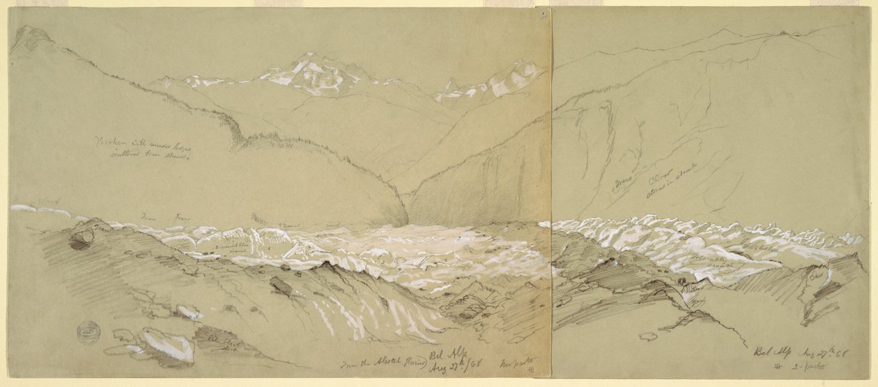 Oberer Aletschgletscher mit dem Großen Fusshorn von Frederic Edwin Church