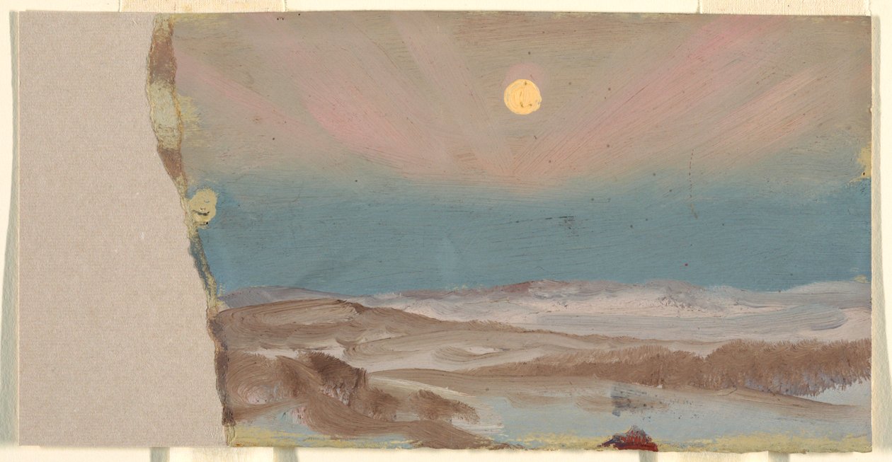 Winterlandschaft mit Vollmond von Frederic Edwin Church