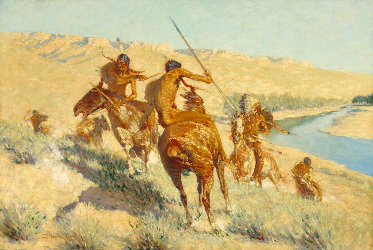 Episode des Büffelgewehrs (Der Besuch des Büffelgewehrs: Eine Büffelepisode) (1909) von Frederic Remington