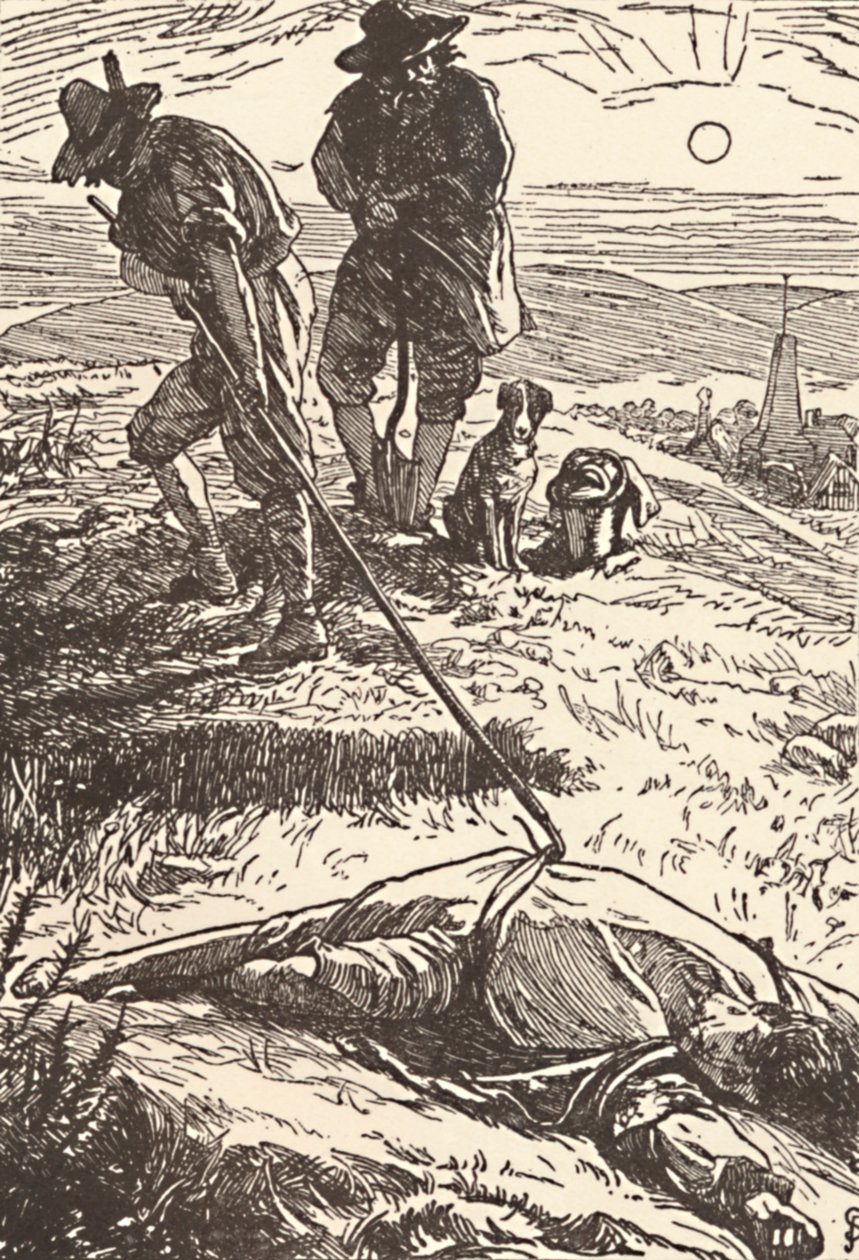 Illustration aus Geschichte der Pest Defoe, 1862, 1923 von Frederic Shields