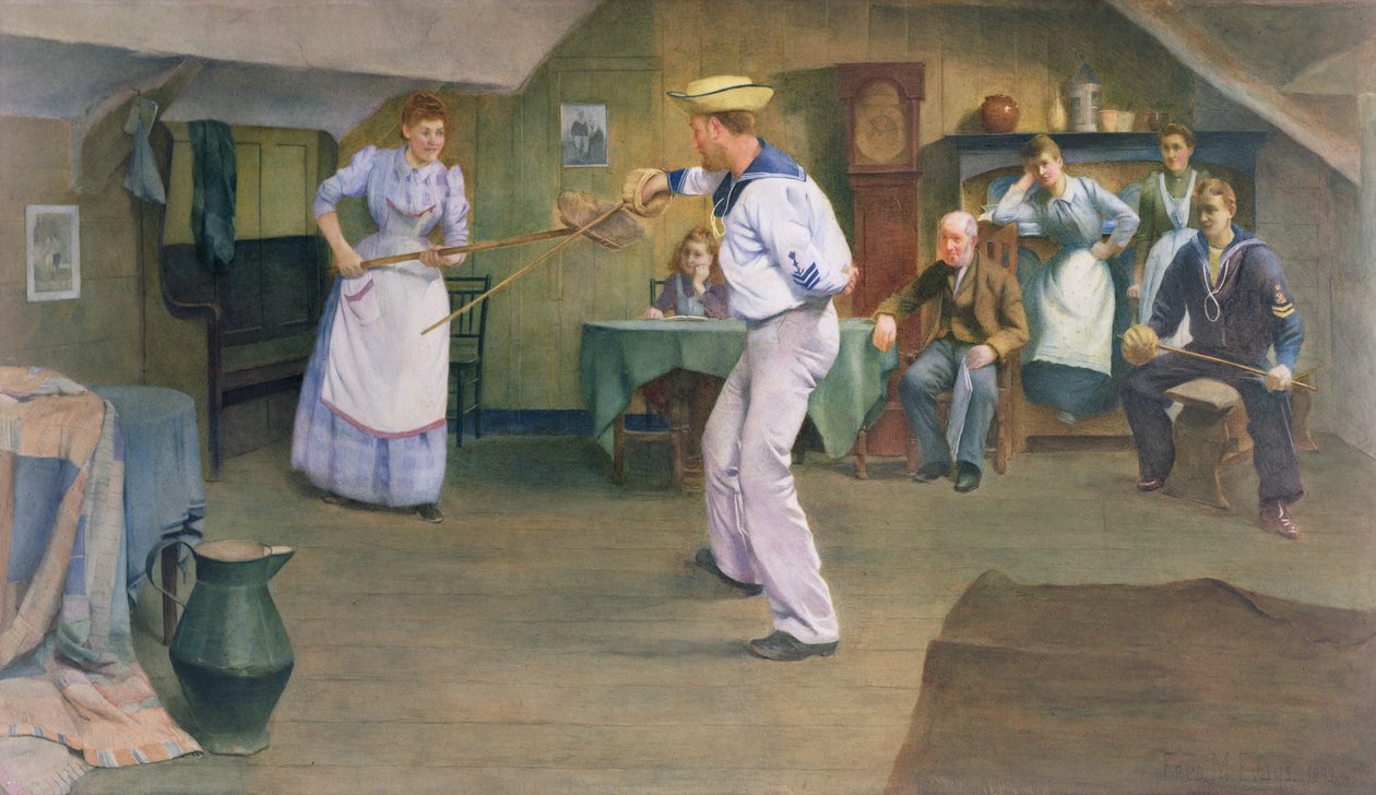 Die Fechtstunde, 1893 von Frederick James McNamara Evans