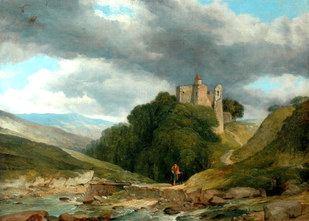 Landschaft mit Ruine eines Schlosses, 1864 von Frederick Richard Lee