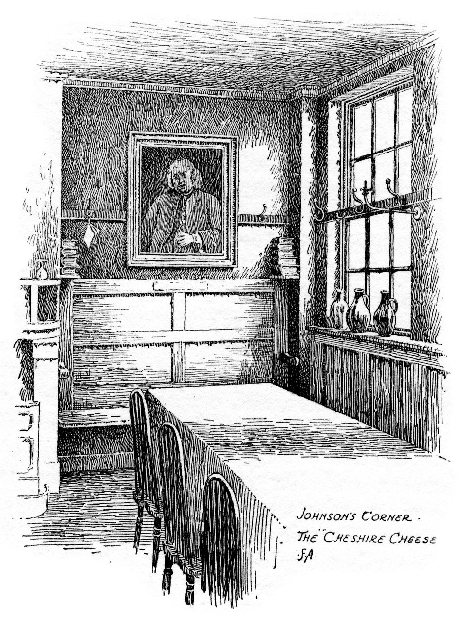Johnsons Corner, die Cheshire Cheese Kneipe, City of London