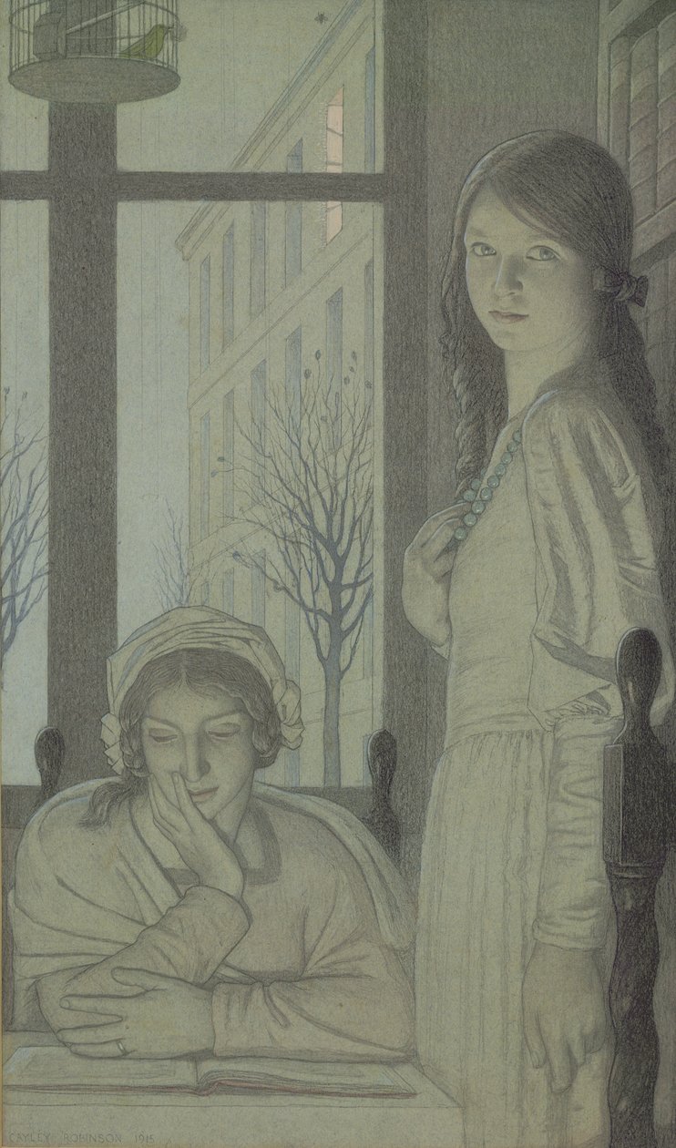 Innenraum - Abend, 1915 von Frederick Cayley Robinson