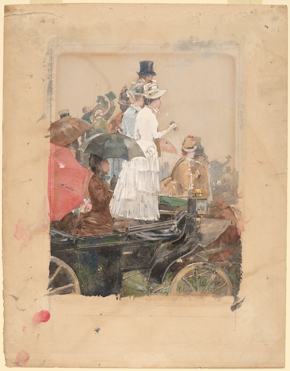 Zuschauer beim Grand Prix, 1888 von Frederick Childe Hassam