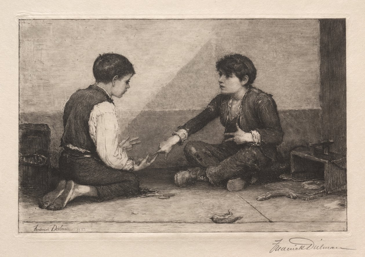 Die Mora-Spieler, 1883 von Frederick Dielman