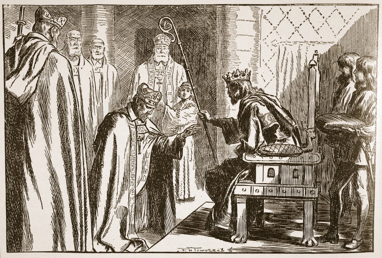 Einsetzung eines sächsischen Bischofs, Illustration aus 